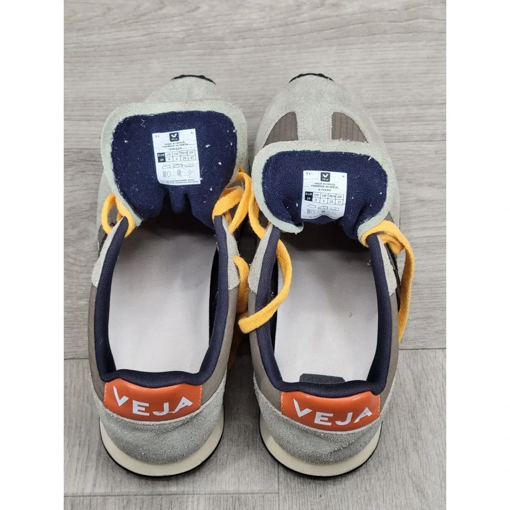 VEJA Rio Branco Ripstop Sneakers Green Brown Black Orange Women's Size 8